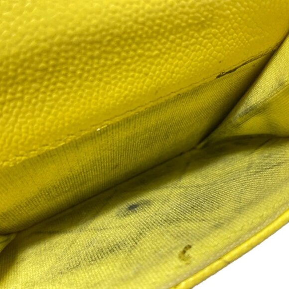 CHANEL Matelasse - Yellow Calfskin Trifold Wallet Gold hardware 671-081325 - Picture 8 of 10